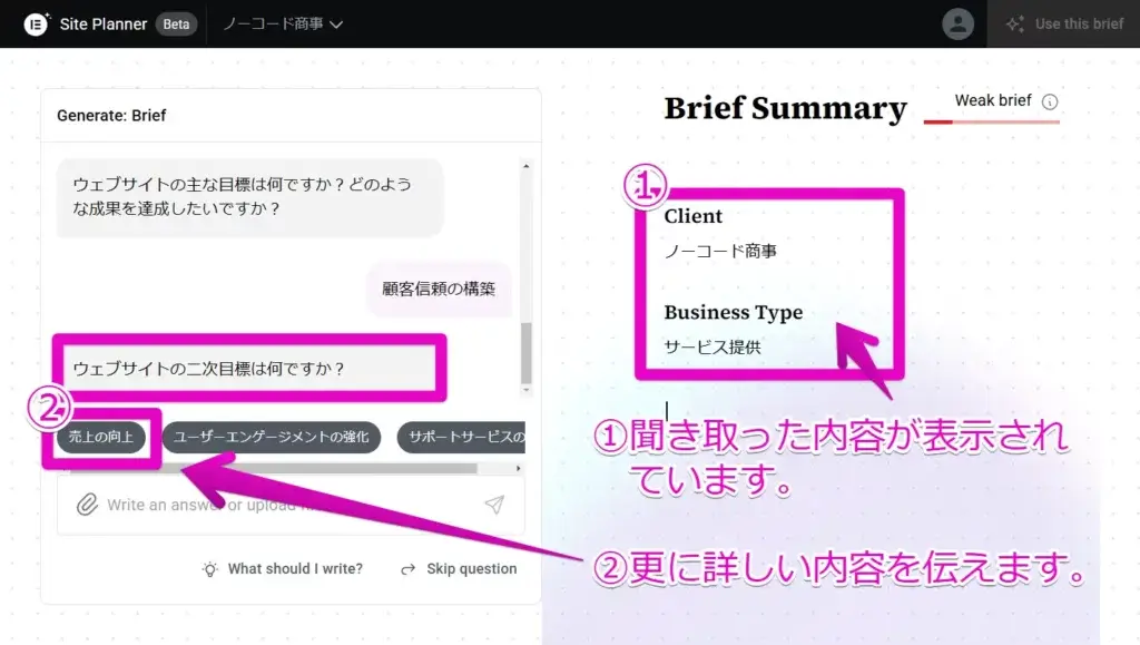 更に詳しい内容を伝えます